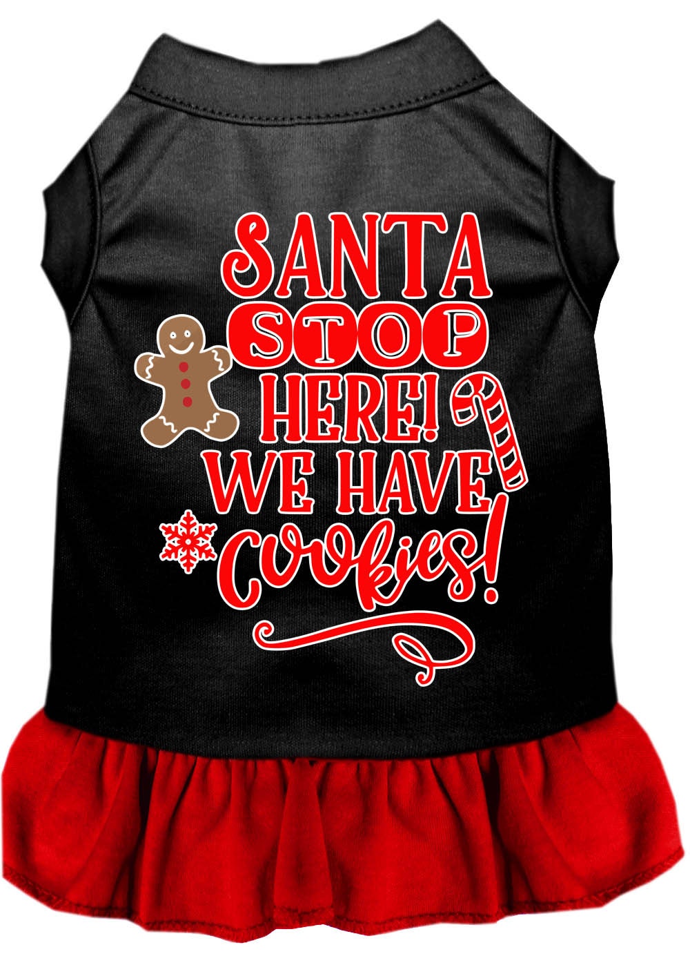 As You Wish Apparel – "Santa Stop Here, We Have Cookies" Christmas Pet Dress