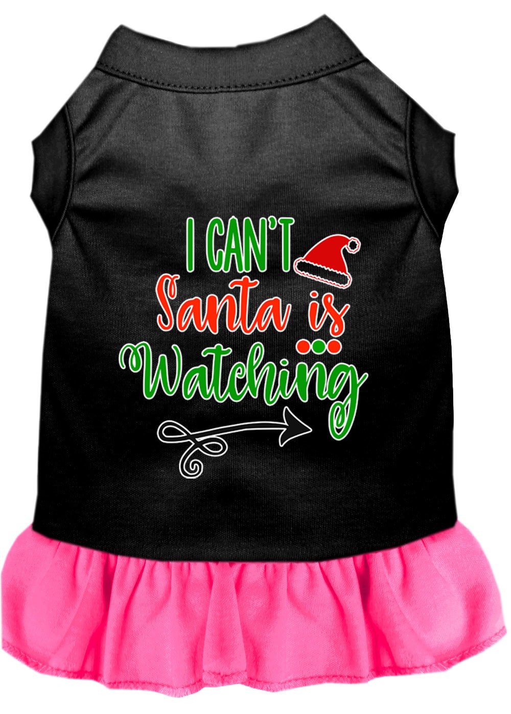 As You Wish Apparel – "I Cant, Santa Is Watching" Christmas Pet Dress
