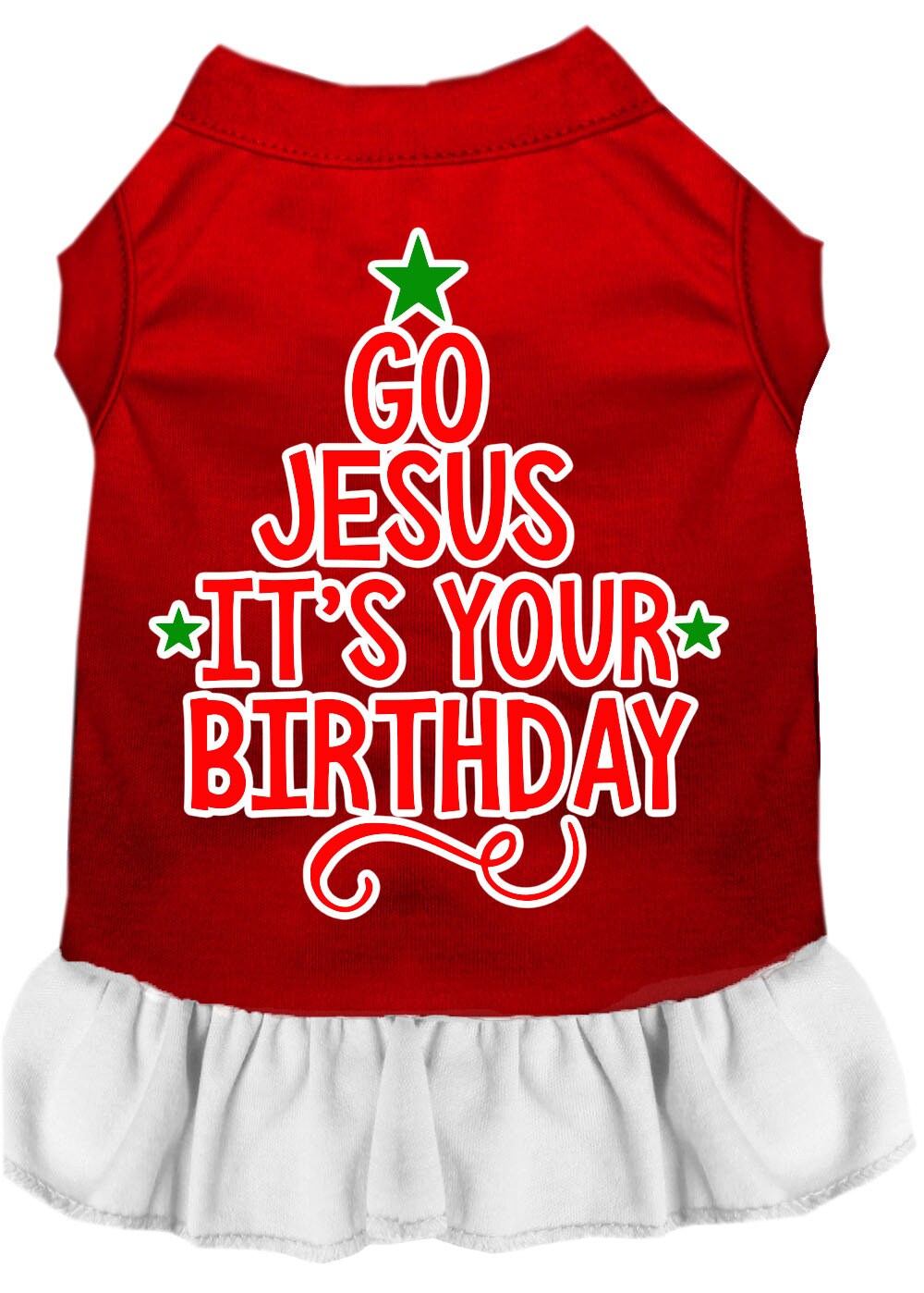 As You Wish Apparel – "Go Jesus, Its Your Birthday" Christmas Pet Dress