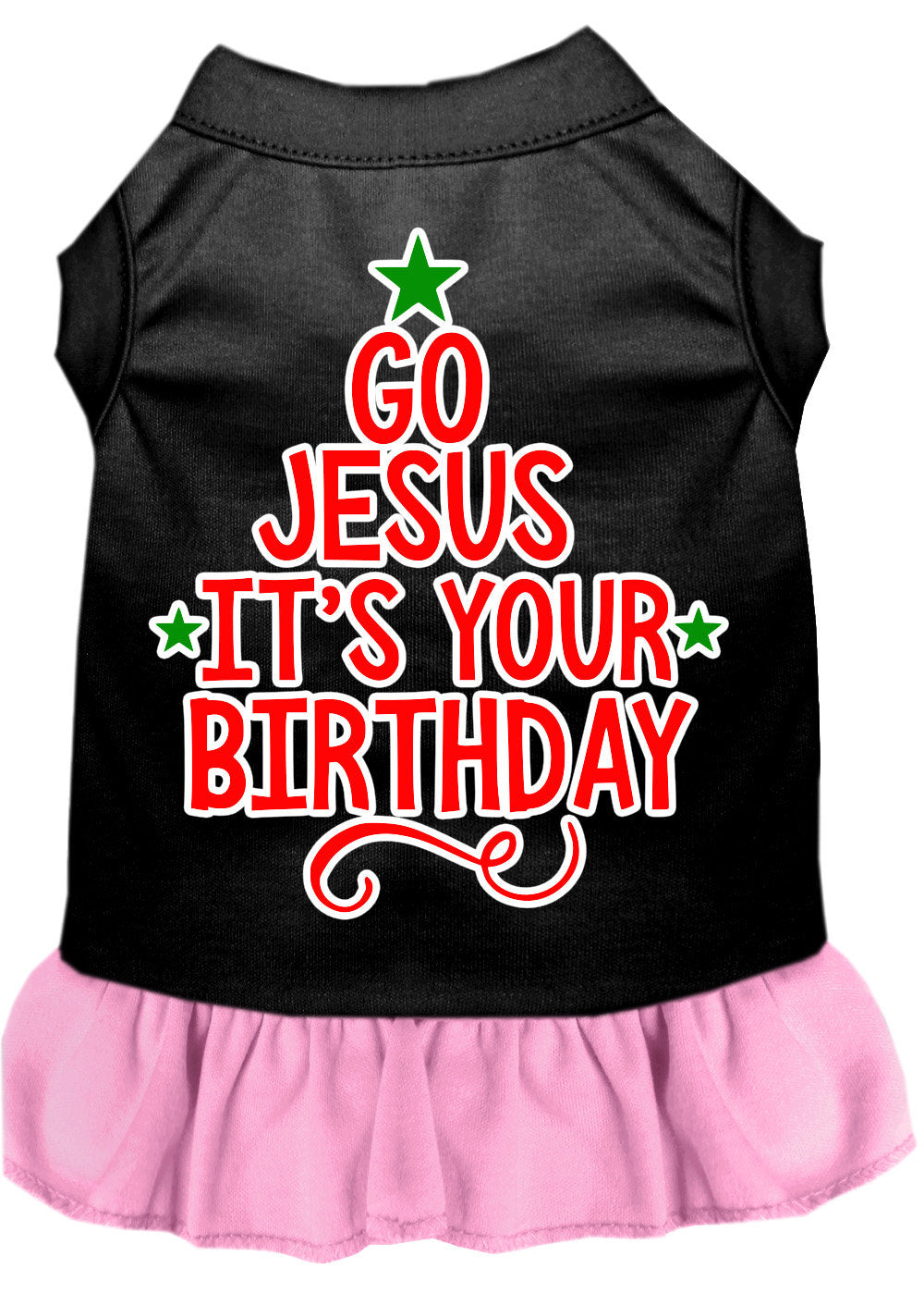 As You Wish Apparel – "Go Jesus, Its Your Birthday" Christmas Pet Dress