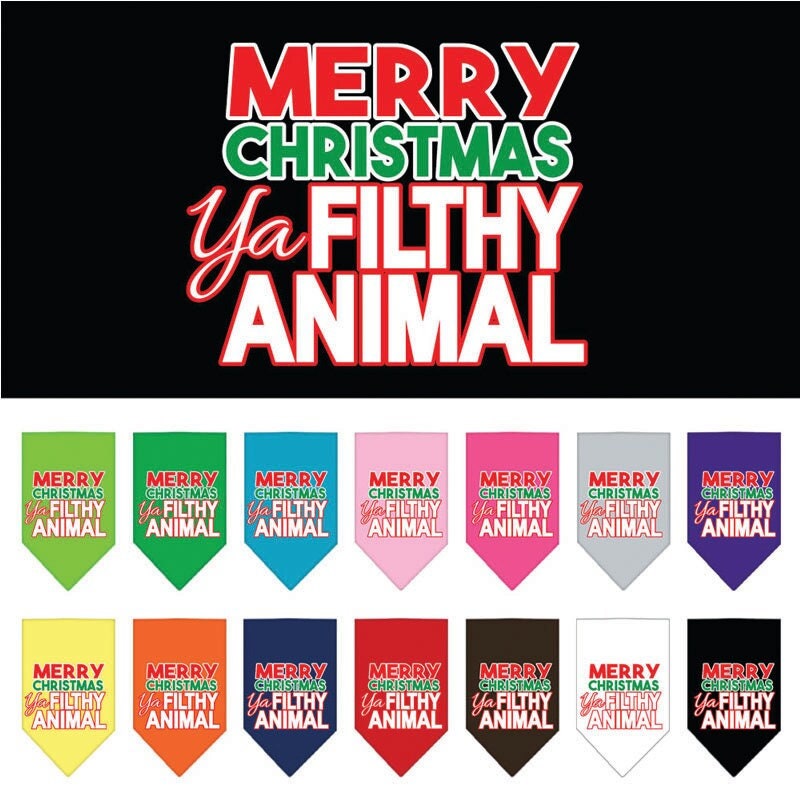 As You Wish Apparel – "Merry Christmas, Ya Filthy Animal" Pet Bandana