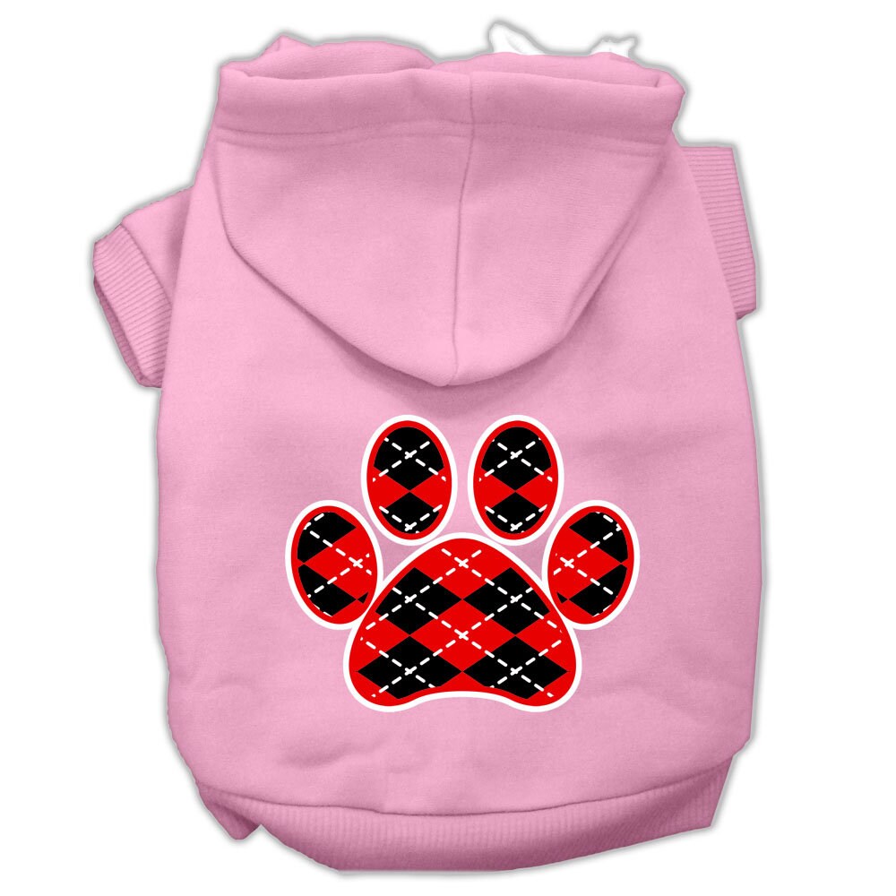 As You Wish Apparel – Red Argyle Paw Pet Hoodie