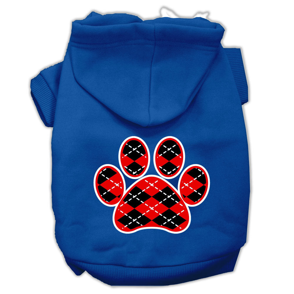 As You Wish Apparel – Red Argyle Paw Pet Hoodie