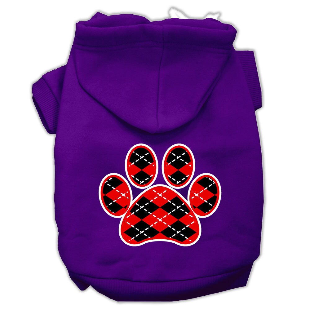 As You Wish Apparel – Red Argyle Paw Pet Hoodie