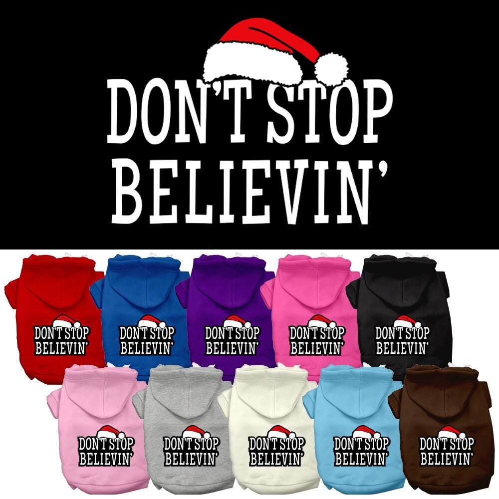 As You Wish Apparel – "Dont Stop Believin" Christmas Pet Hoodie