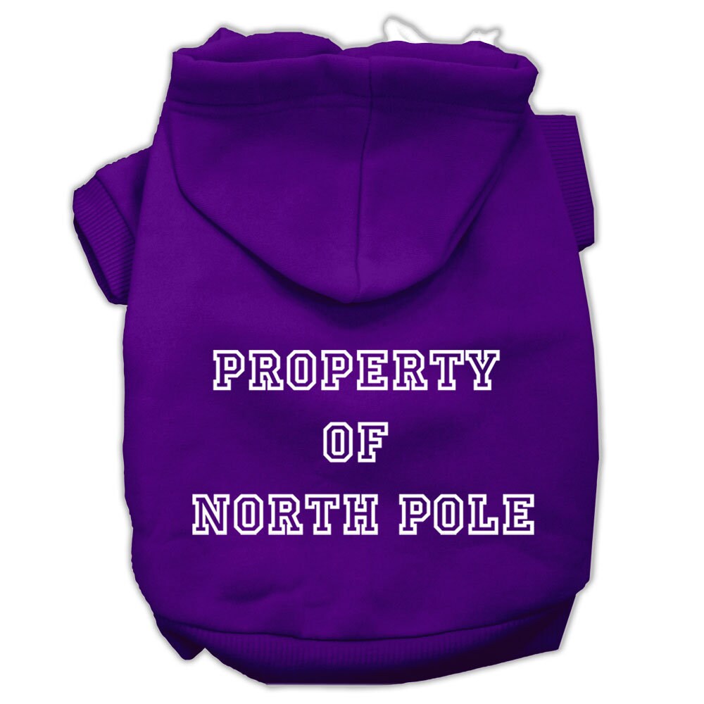 As You Wish Apparel – "Property of North Pole" Christmas Pet Hoodie