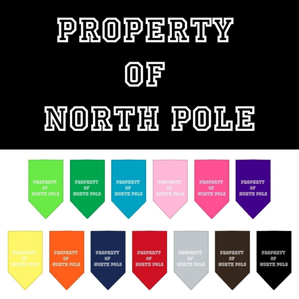 As You Wish Apparel – "Property Of North Pole" Christmas Pet Bandana