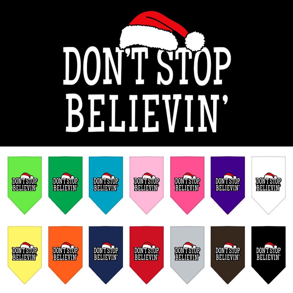 As You Wish Apparel – "Dont Stop Believin" Christmas Pet Bandana