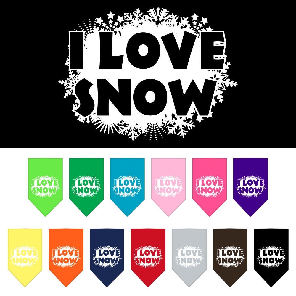 As You Wish Apparel – "I Love Snow" Christmas Pet Bandana