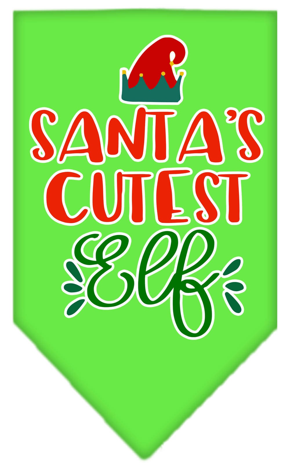 As You Wish Apparel – "Santas Cutest Elf" Christmas Pet Bandana