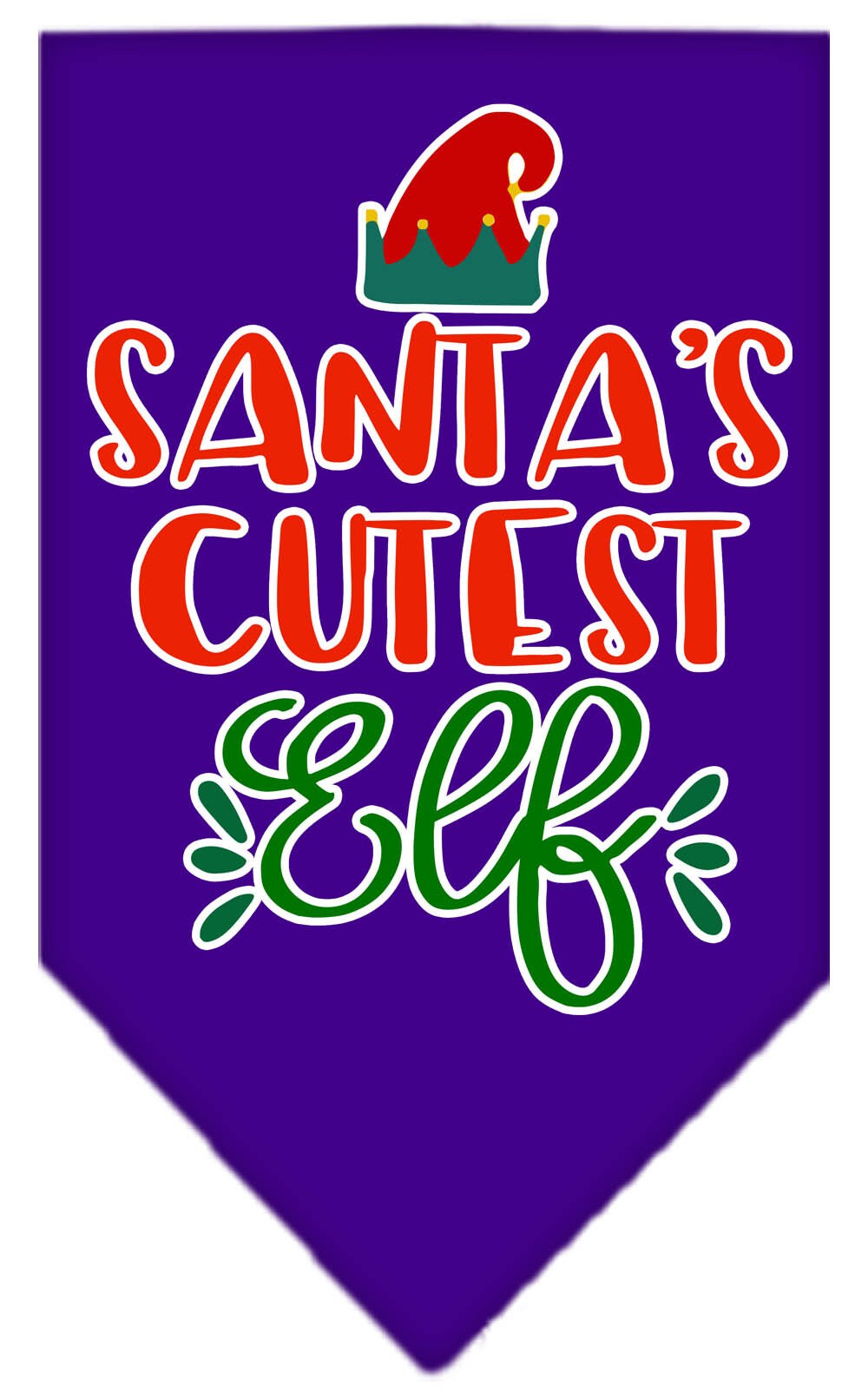 As You Wish Apparel – "Santas Cutest Elf" Christmas Pet Bandana