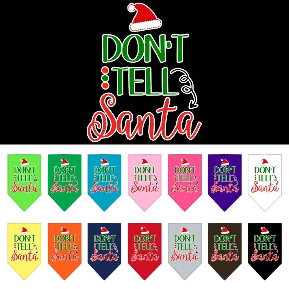 As You Wish Apparel – "Dont Tell Santa" Christmas Pet Bandana