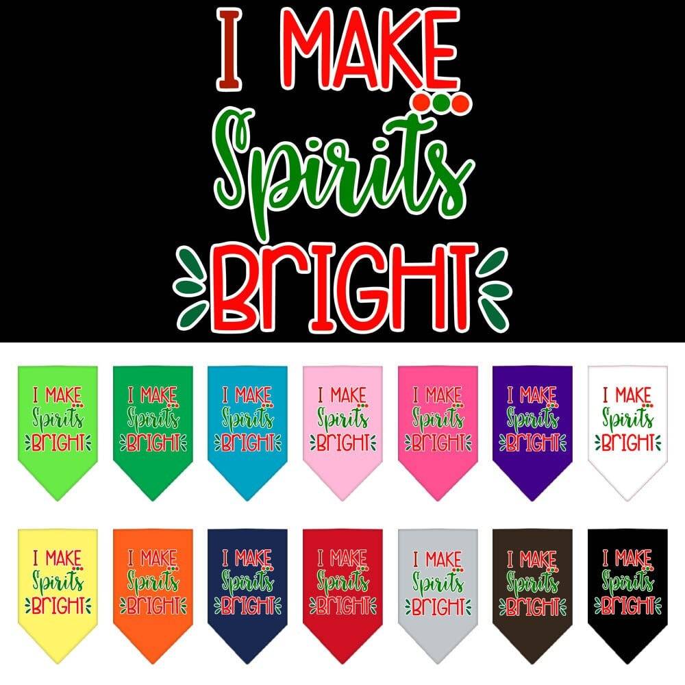 As You Wish Apparel – "I Make Spirits Bright" Christmas Pet Bandana