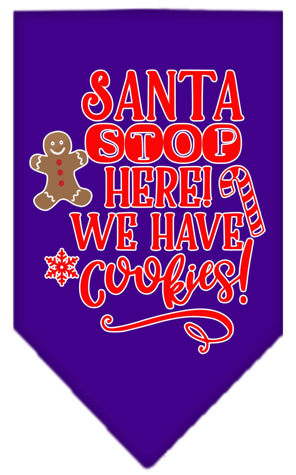 As You Wish Apparel – "Santa, Stop Here! We Have Cookies!" Christmas Pet Bandana