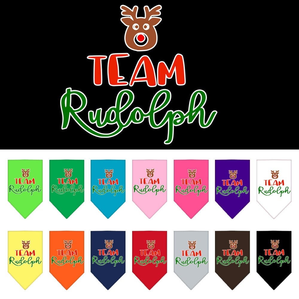 As You Wish Apparel – "Team Rudolph" Christmas Pet Bandana