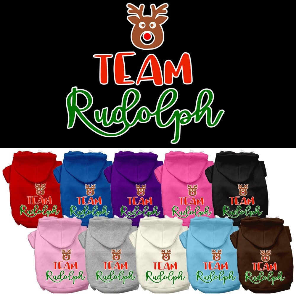 As You Wish Apparel – "Team Rudolph" Christmas Pet Hoodie