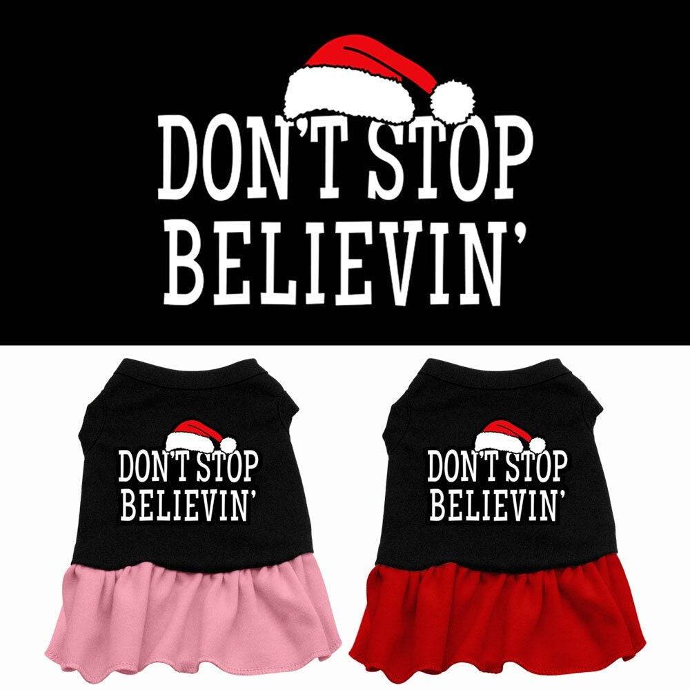 As You Wish Apparel – "Dont Stop Believin" Christmas Pet Dress