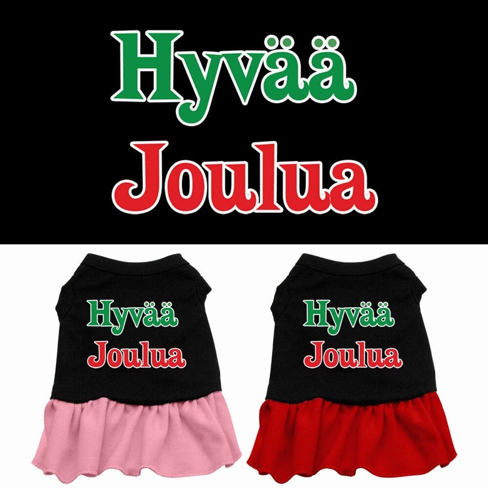 As You Wish Apparel – "Hyvaa Joulua" Christmas Pet Dress