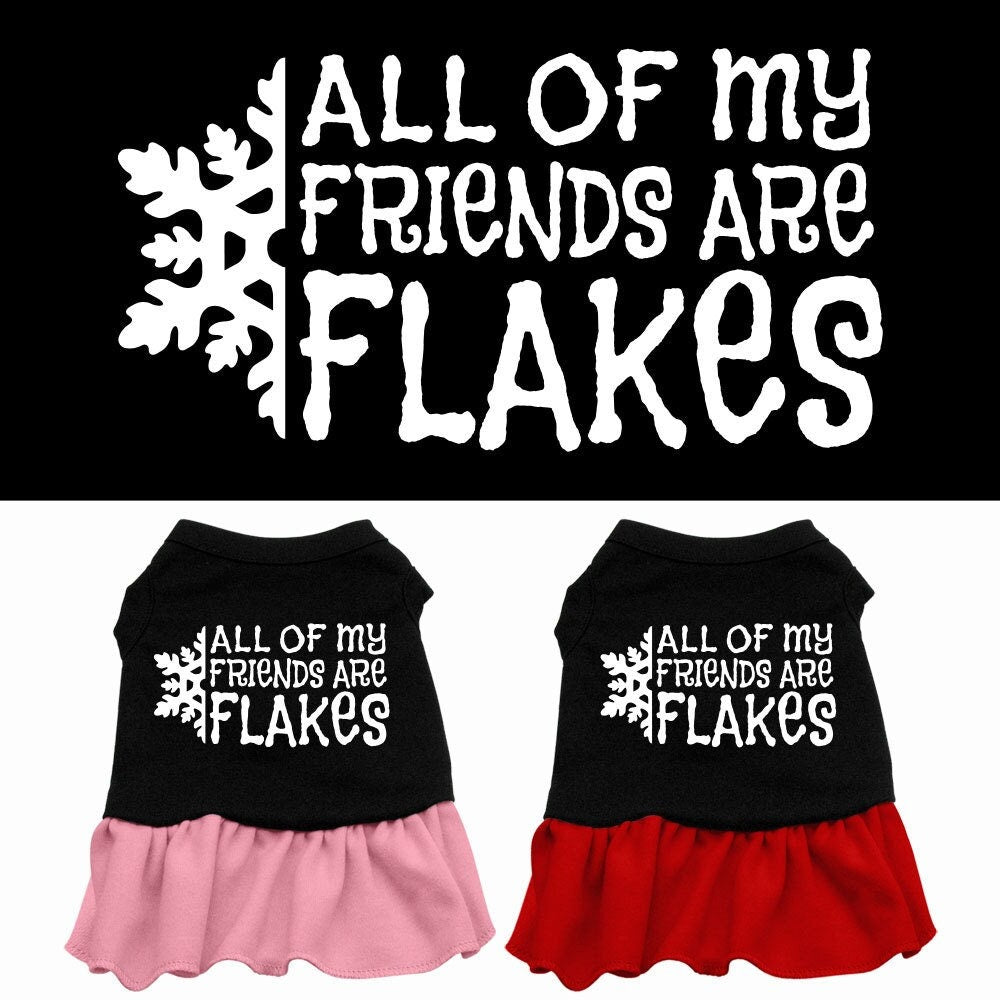 As You Wish Apparel – "All Of My Friends Are Flakes" Christmas Pet Dress