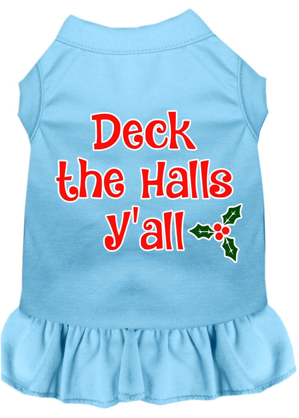 As You Wish Apparel – "Deck The Halls Yall" Christmas Pet Dress