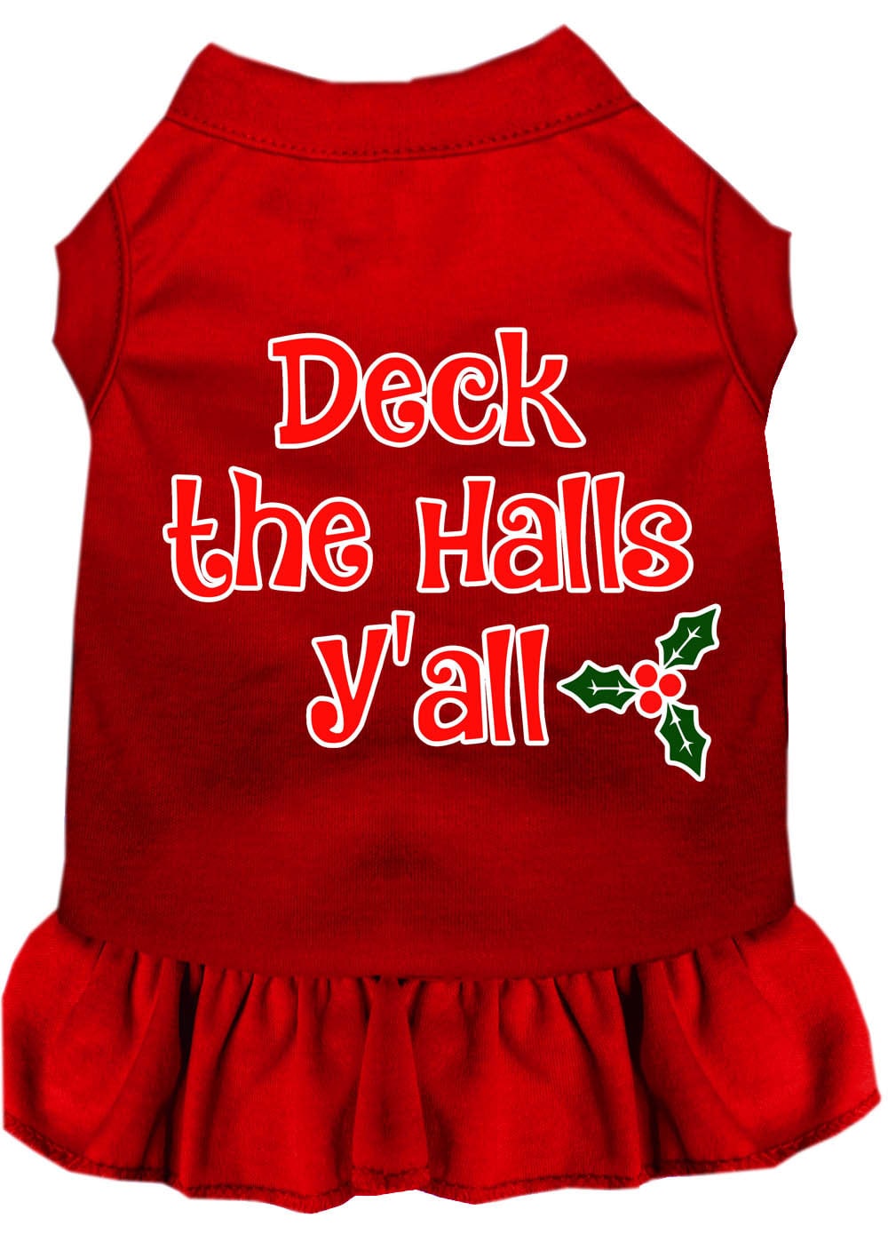 As You Wish Apparel – "Deck The Halls Yall" Christmas Pet Dress