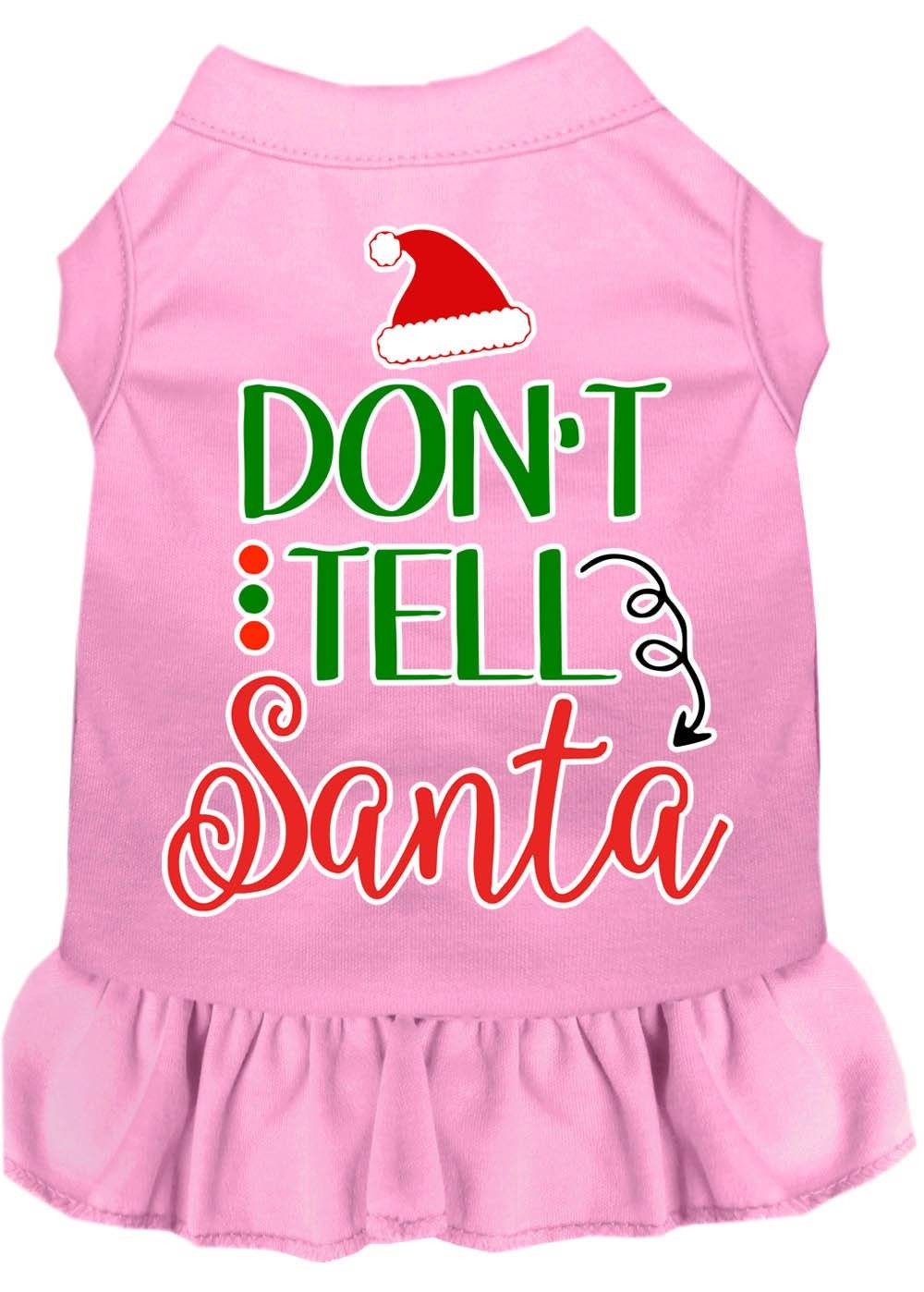 As You Wish Apparel – "Dont Tell Santa" Christmas Pet Dress