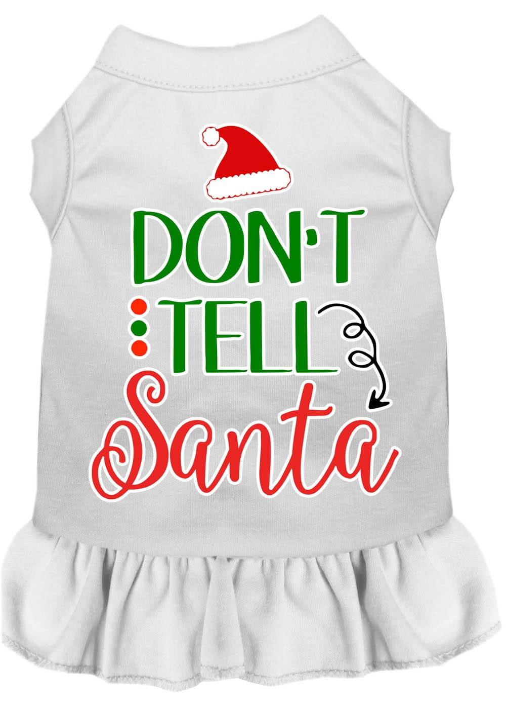 As You Wish Apparel – "Dont Tell Santa" Christmas Pet Dress