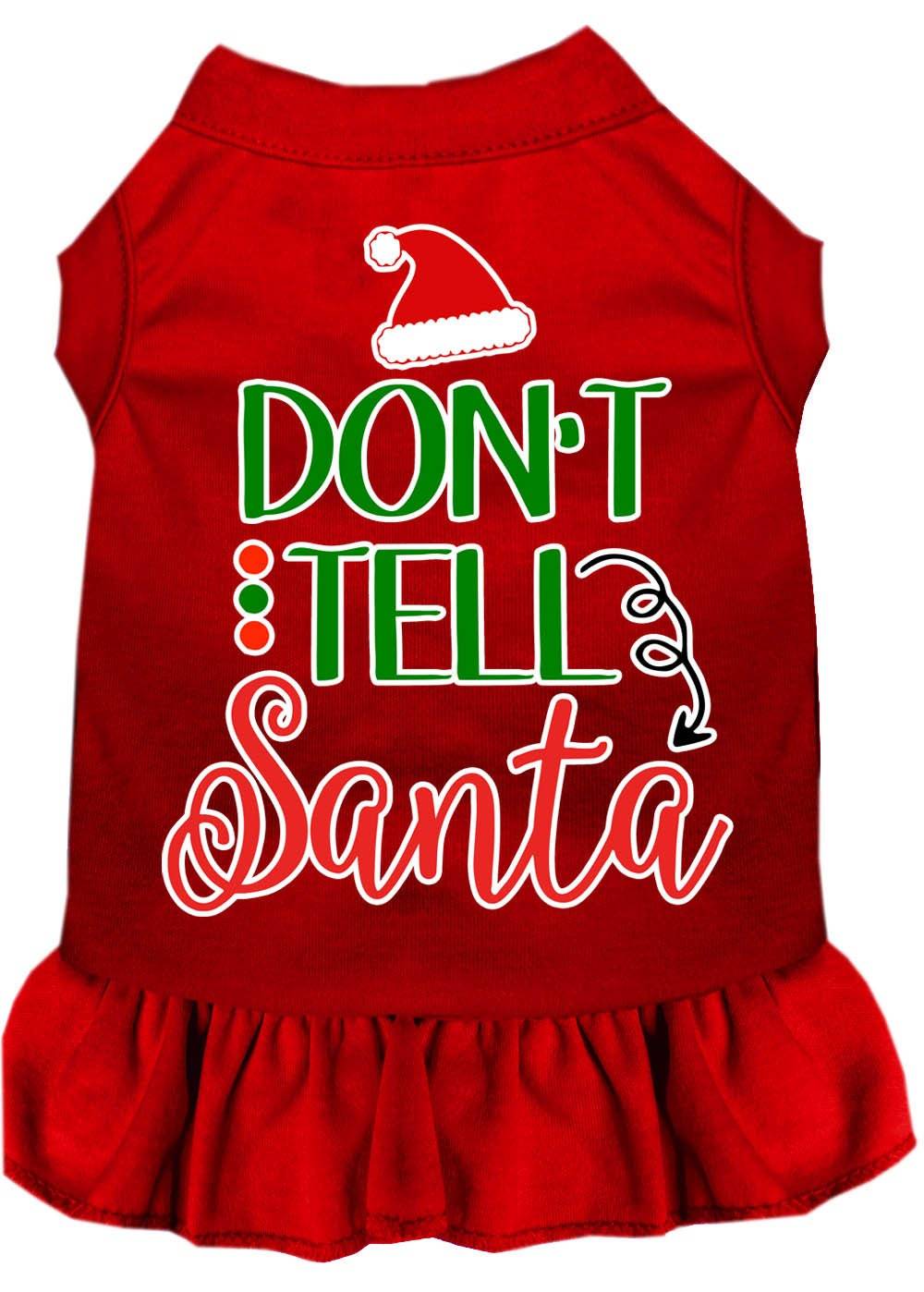 As You Wish Apparel – "Dont Tell Santa" Christmas Pet Dress