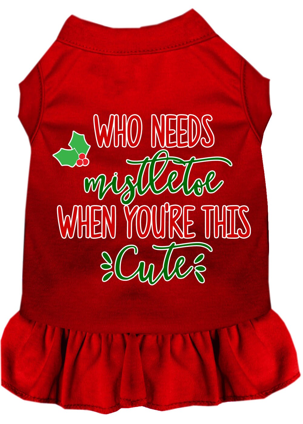 As You Wish Apparel – "Who Needs Mistletoe" Christmas Pet Dress