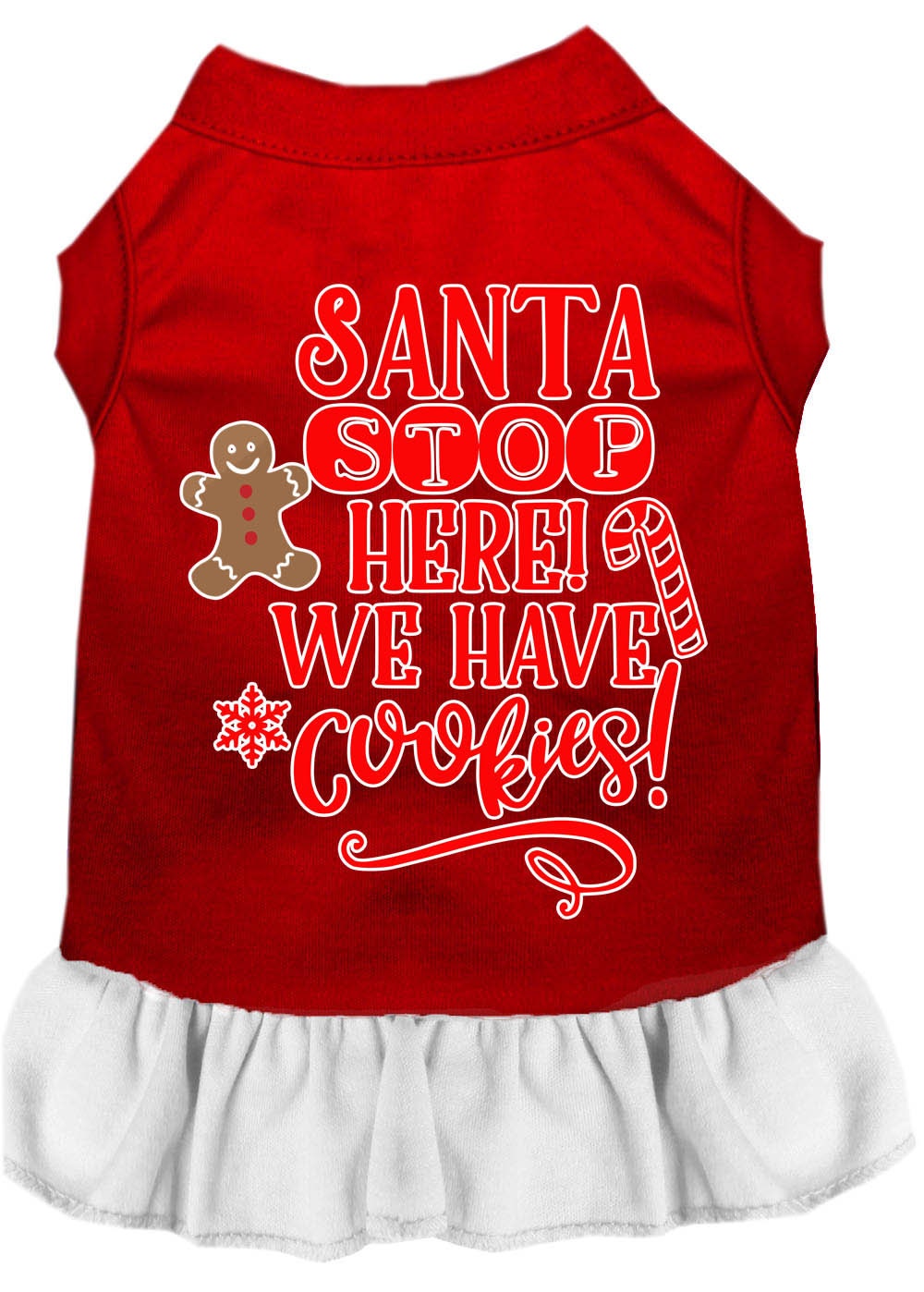 As You Wish Apparel – "Santa Stop Here, We Have Cookies" Christmas Pet Dress