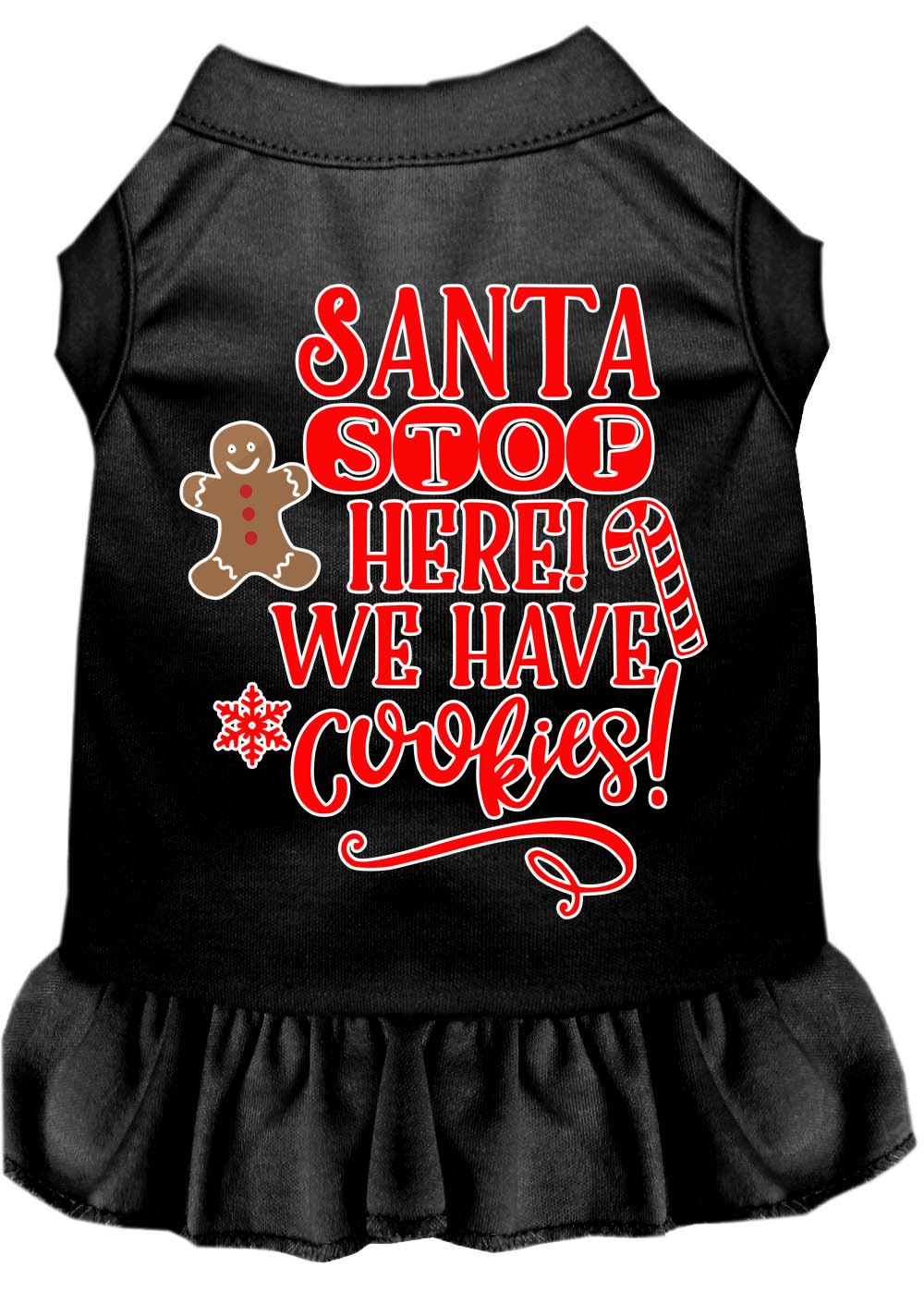 As You Wish Apparel – "Santa Stop Here, We Have Cookies" Christmas Pet Dress