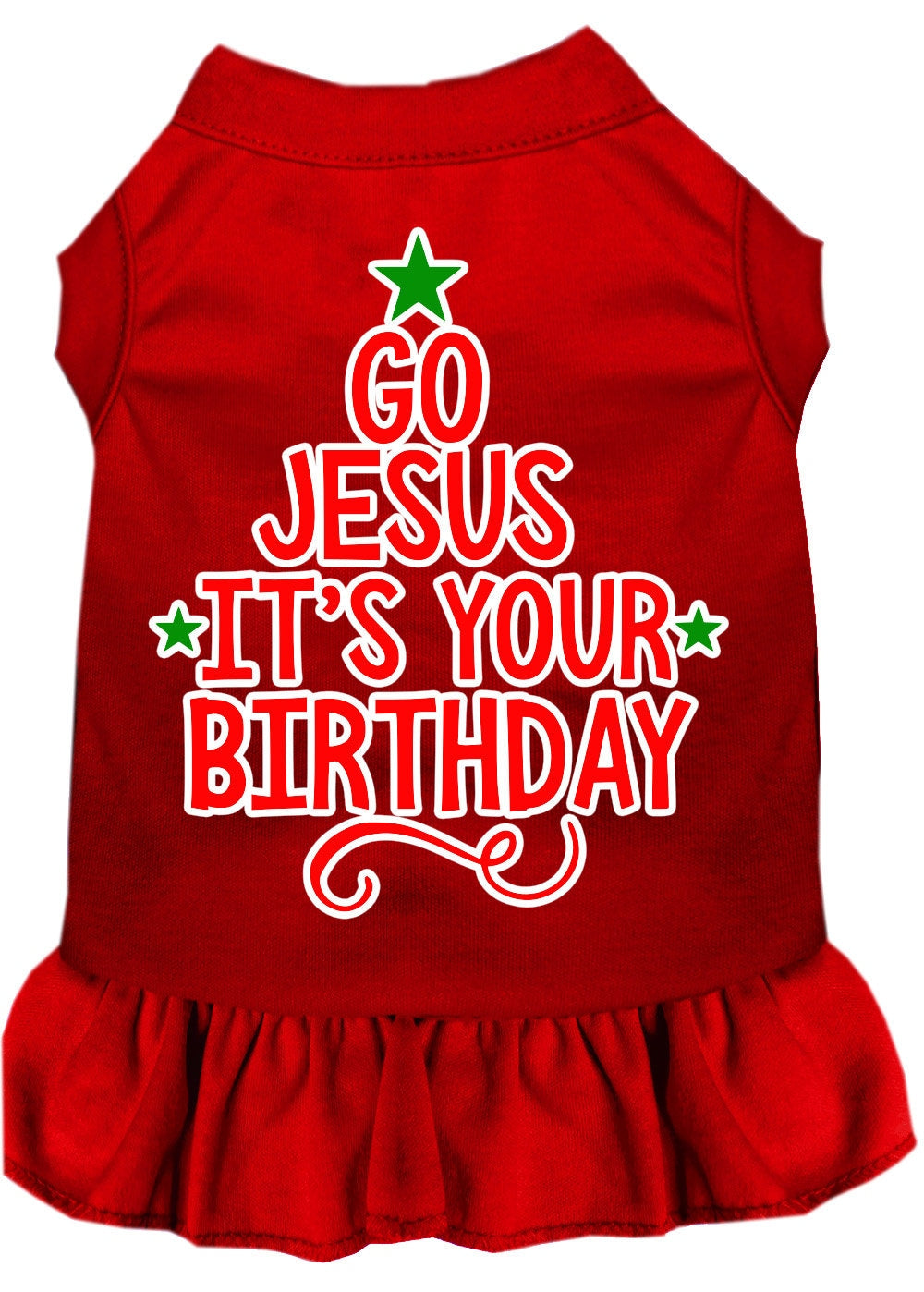 As You Wish Apparel – "Go Jesus, Its Your Birthday" Christmas Pet Dress