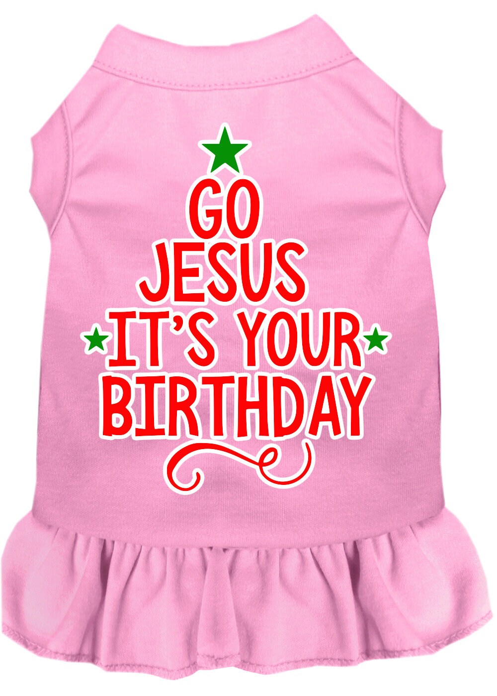 As You Wish Apparel – "Go Jesus, Its Your Birthday" Christmas Pet Dress