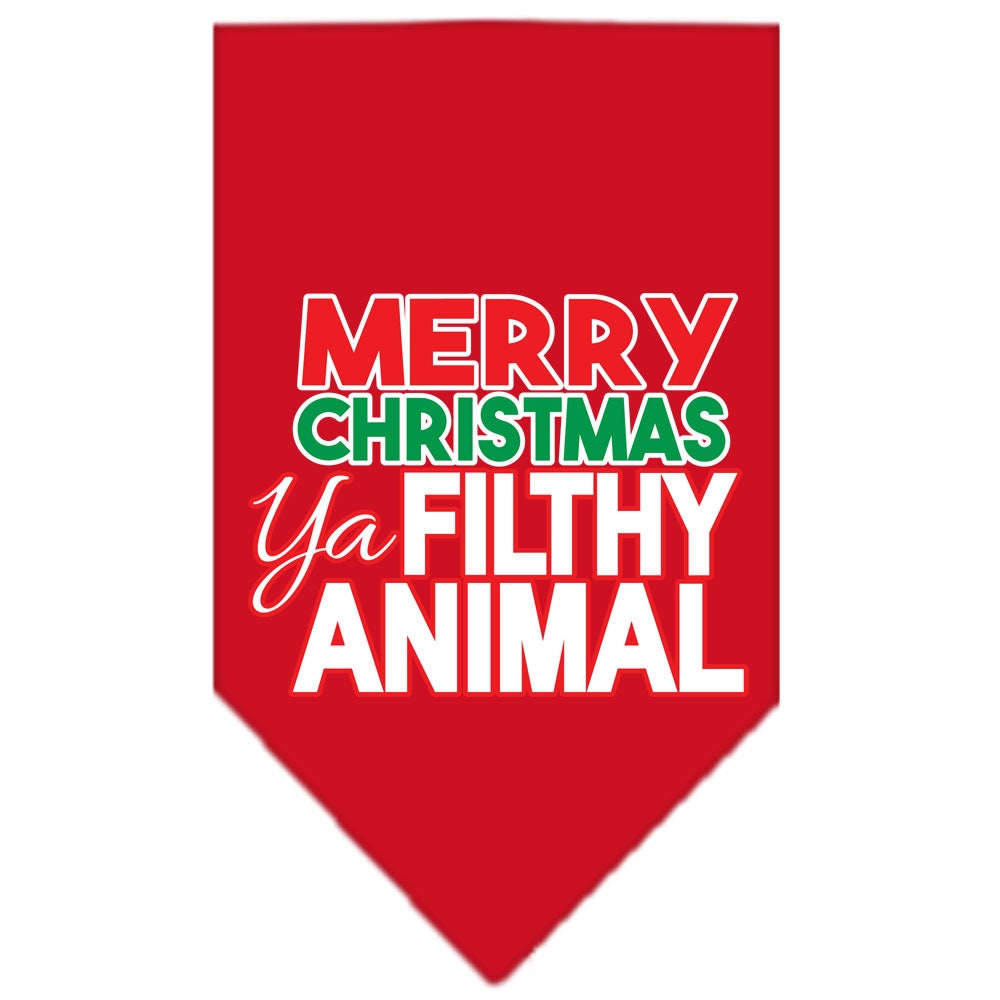 As You Wish Apparel – "Merry Christmas, Ya Filthy Animal" Pet Bandana