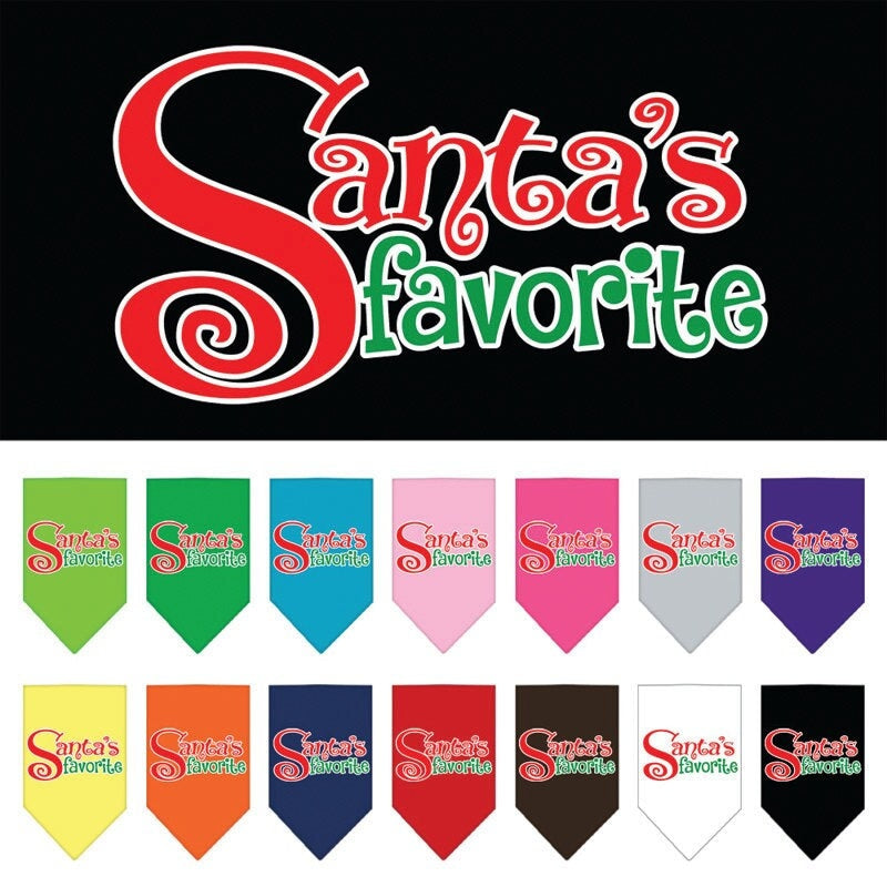 As You Wish Apparel – "Santas Favorite" Christmas Pet Bandana