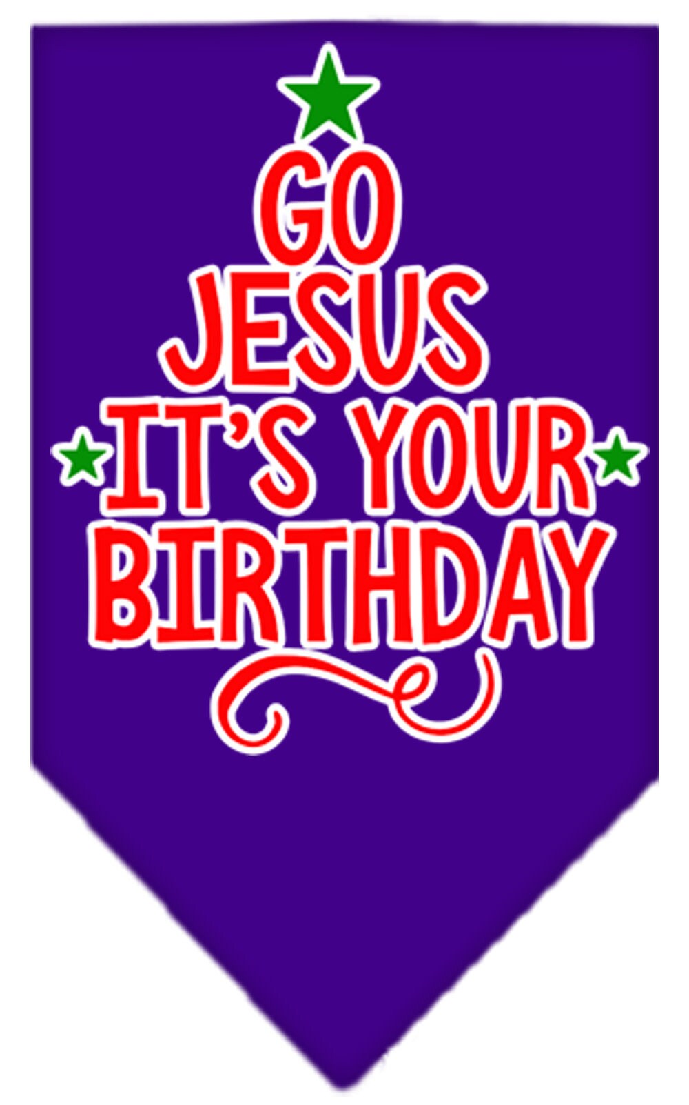 As You Wish Apparel – "Go Jesus, Its Your Birthday" Christmas Pet Bandana