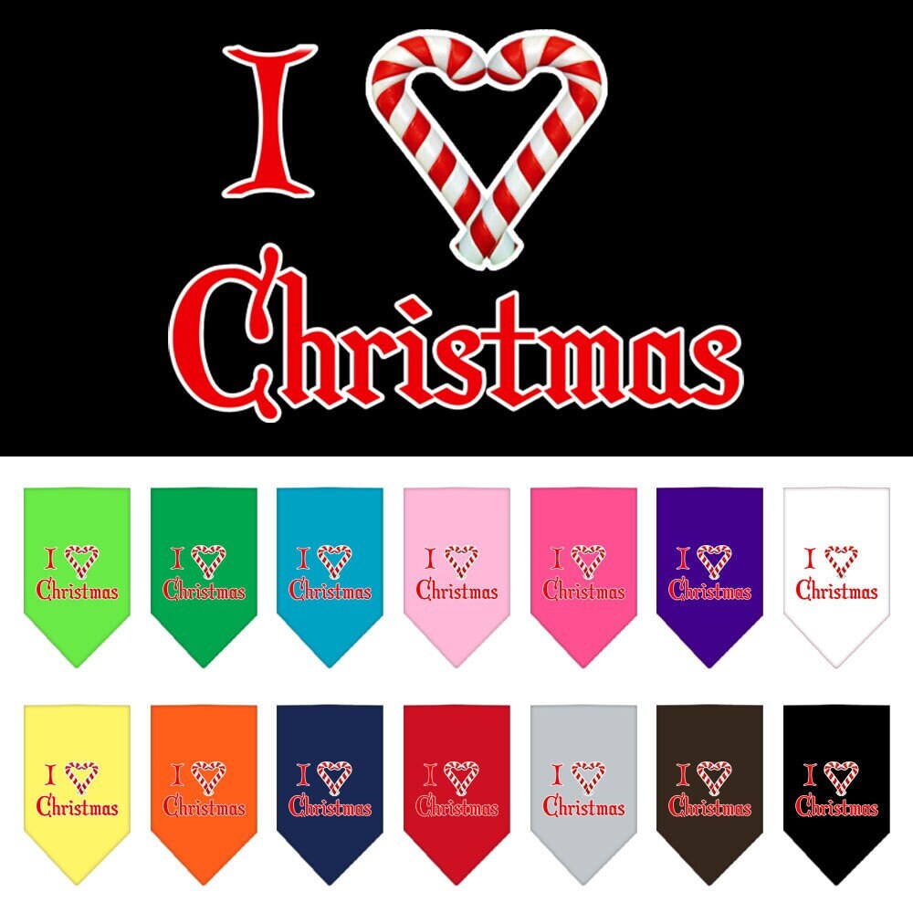 As You Wish Apparel – "I Heart Christmas" Pet Bandana