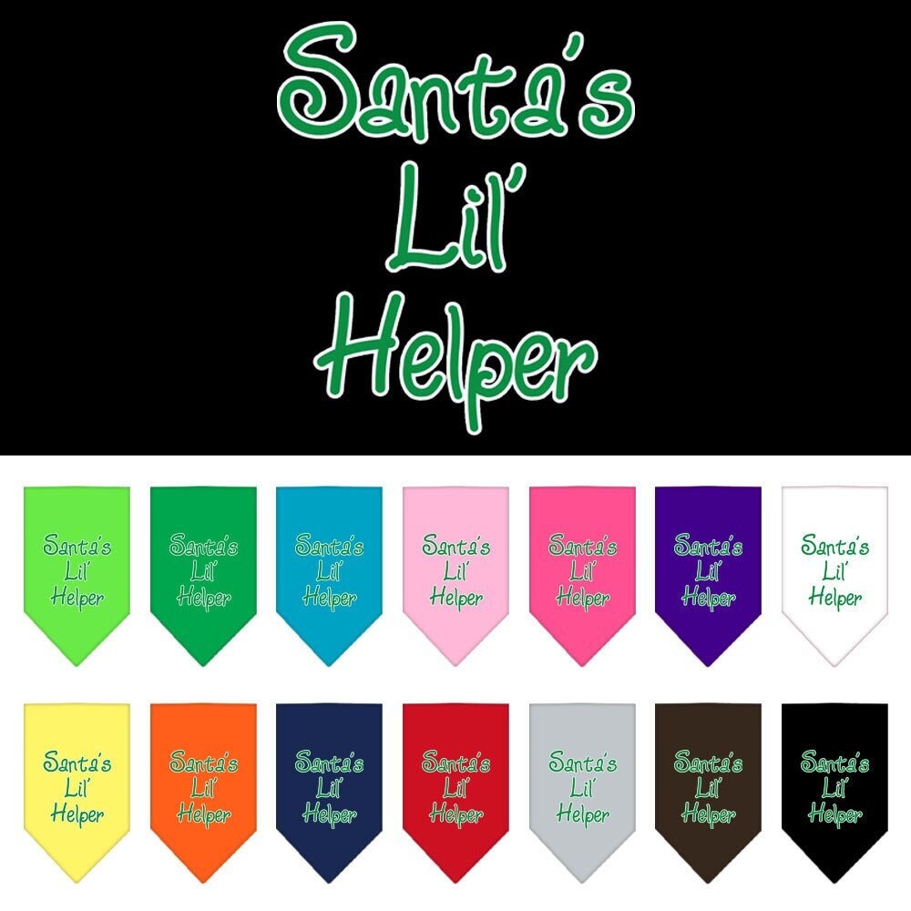 As You Wish Apparel – "Santas Lil Helper" Christmas Pet Bandana