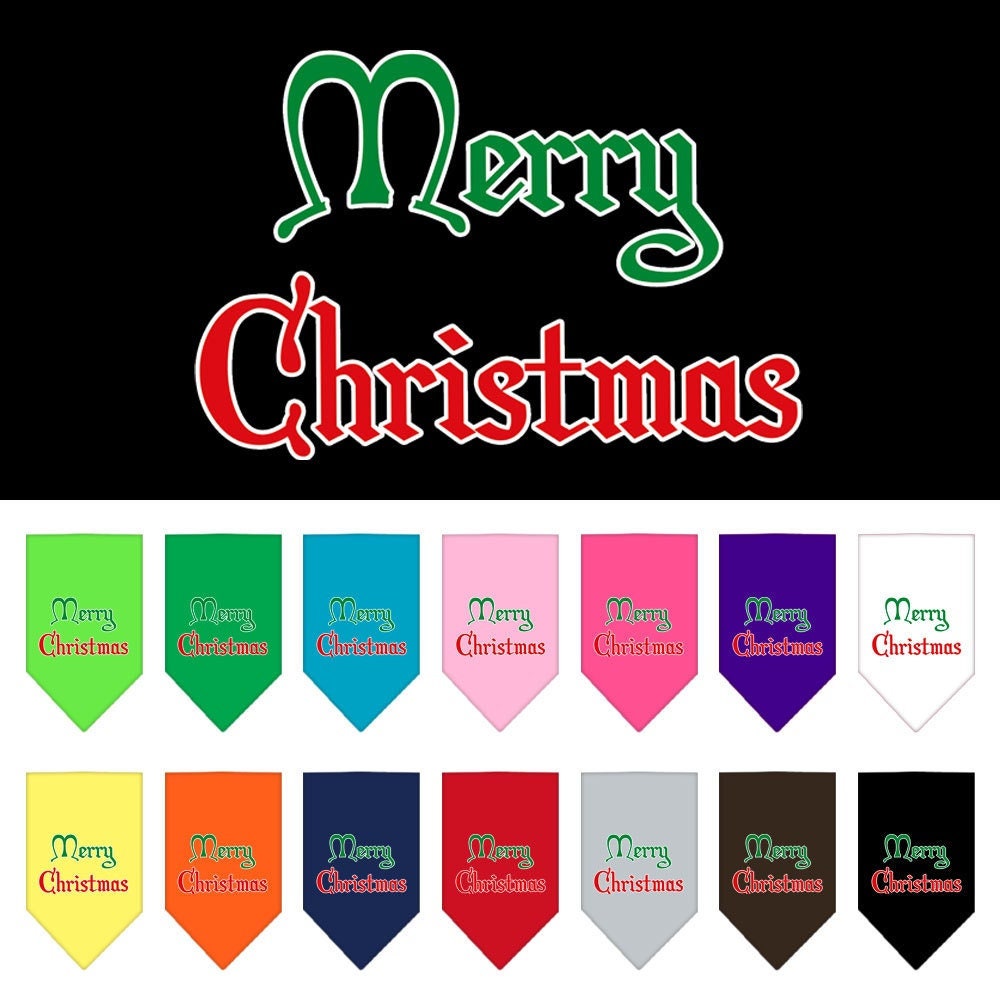 As You Wish Apparel – "Merry Christmas" Pet Bandana