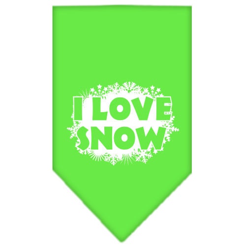 As You Wish Apparel – "I Love Snow" Christmas Pet Bandana