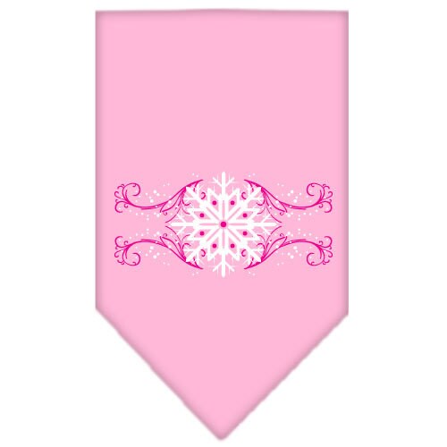 As You Wish Apparel – "Pink Snowflake Swirls" Christmas Pet Bandana