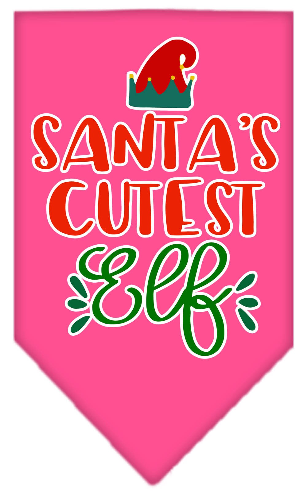 As You Wish Apparel – "Santas Cutest Elf" Christmas Pet Bandana