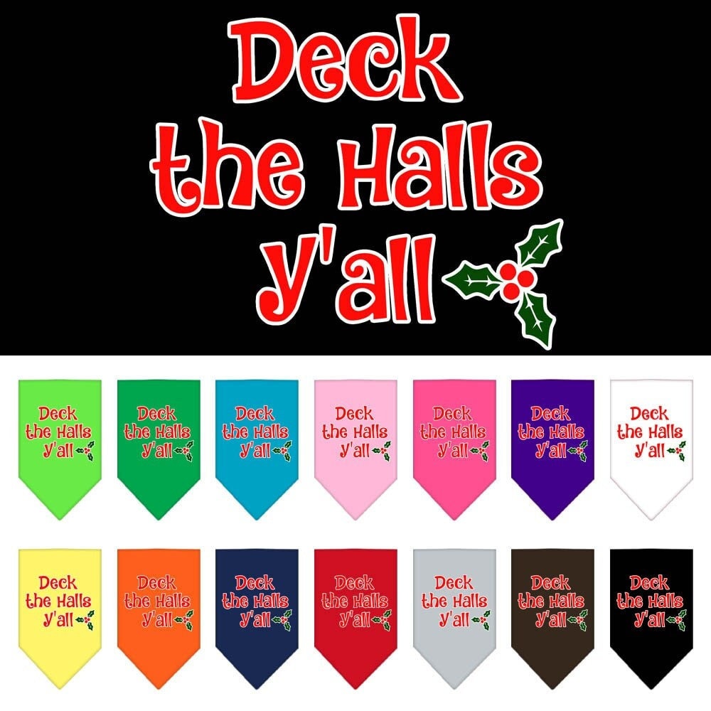As You Wish Apparel – "Deck The Halls Yall" Christmas Pet Bandana