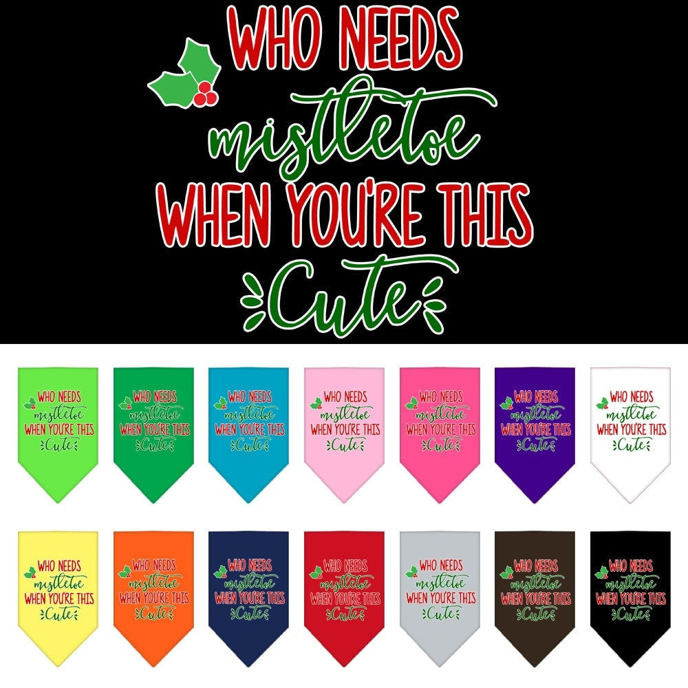 As You Wish Apparel – "Who Needs Mistletoe" Christmas Pet Bandana