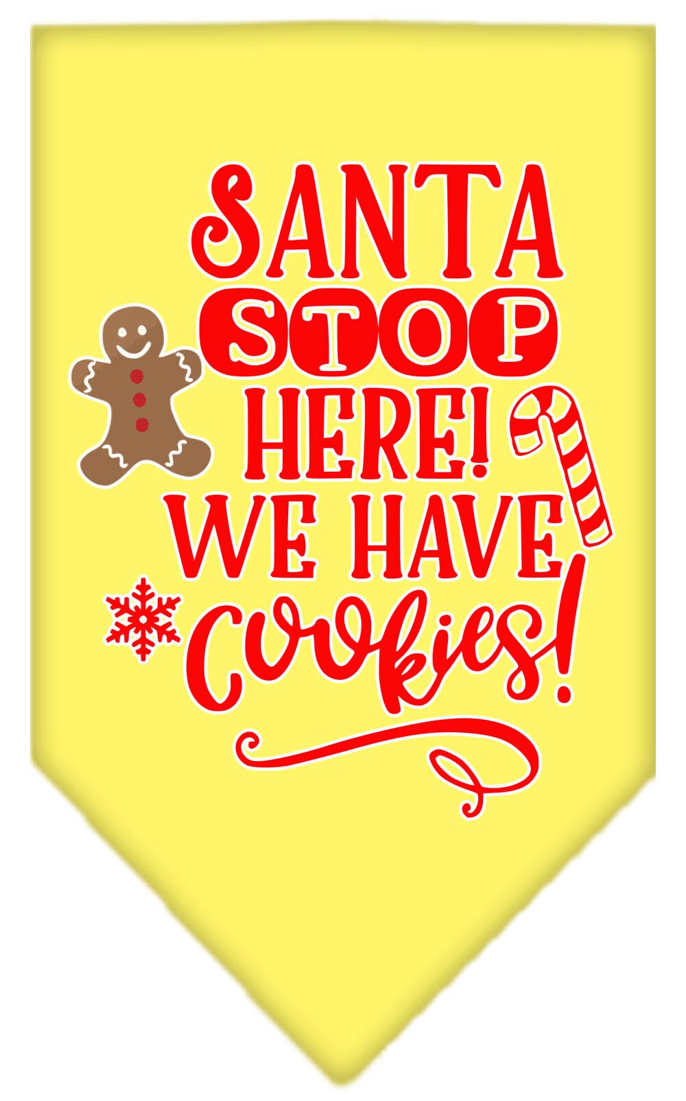 As You Wish Apparel – "Santa, Stop Here! We Have Cookies!" Christmas Pet Bandana