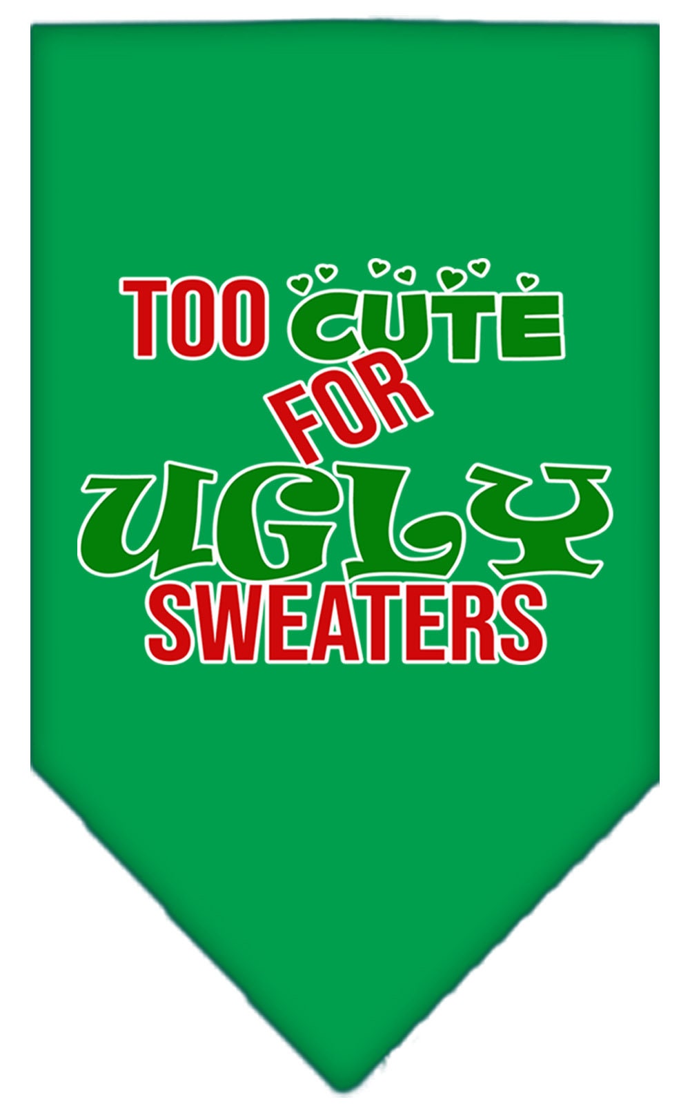 As You Wish Apparel – "Too Cute For Ugly Sweaters" Christmas Pet Bandana