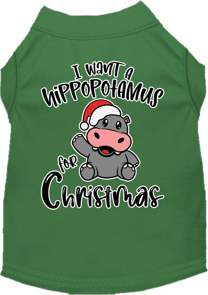 As You Wish Apparel – "I Want A Hippopotamus For Christmas" Pet Shirt