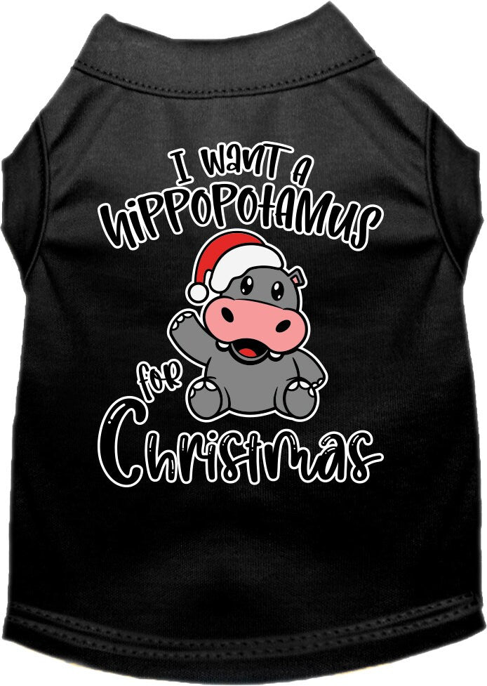 As You Wish Apparel – "I Want A Hippopotamus For Christmas" Pet Shirt