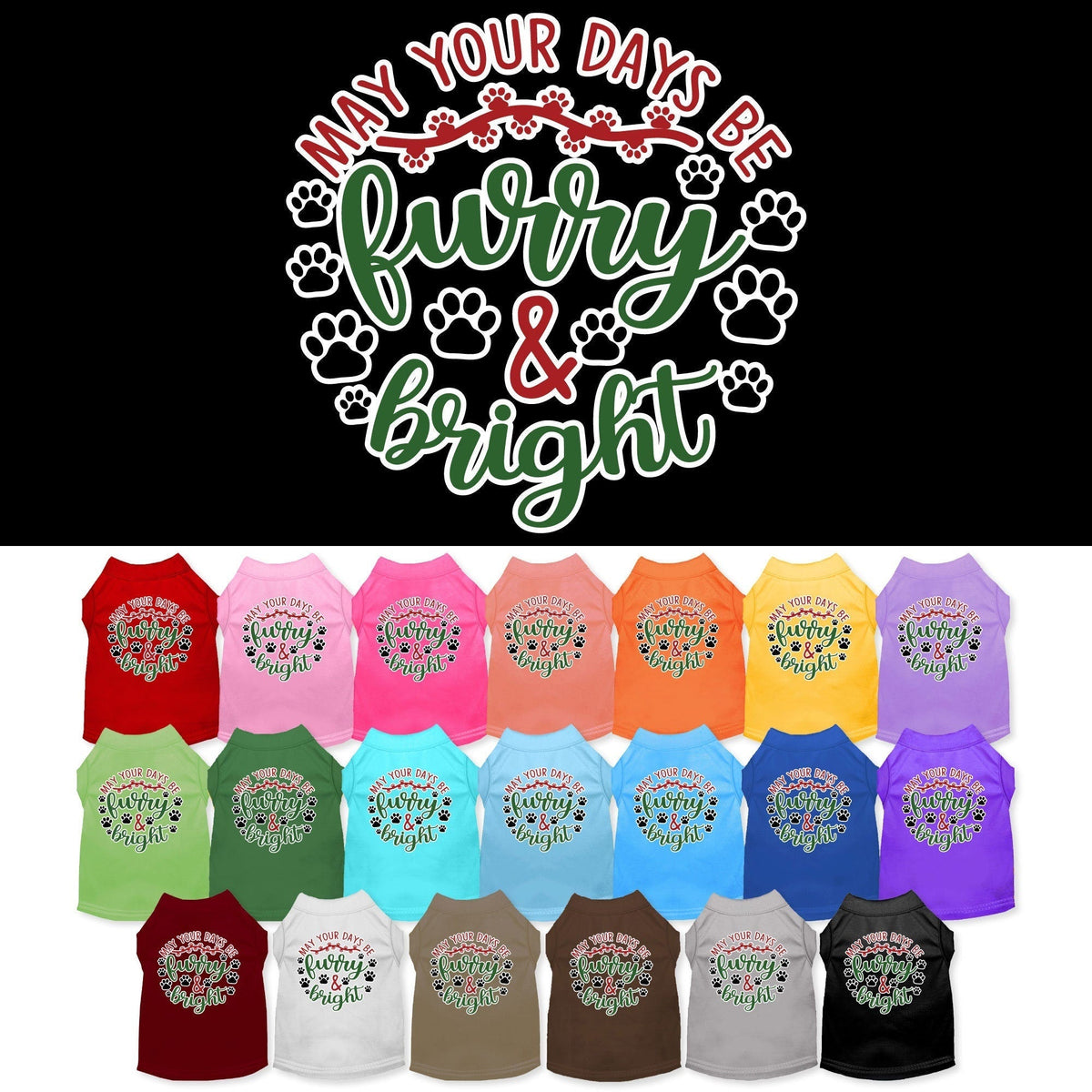 As You Wish Apparel – "Furry & Bright" Christmas Pet Shirt
