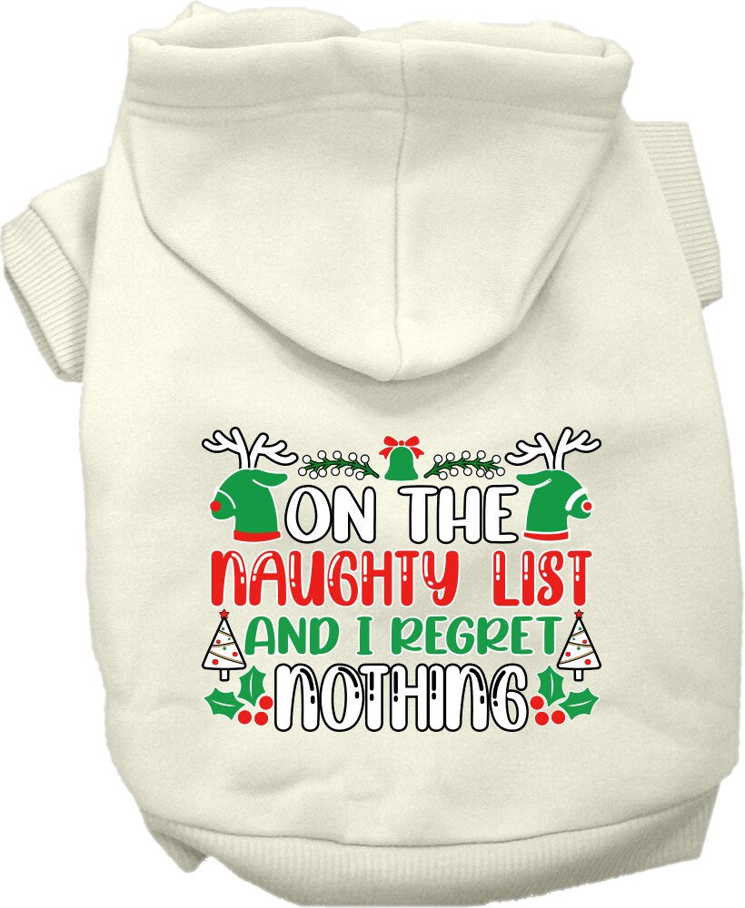 As You Wish Apparel – "On The Naughty List And I Regret Nothing" Christmas Pet Hoodie